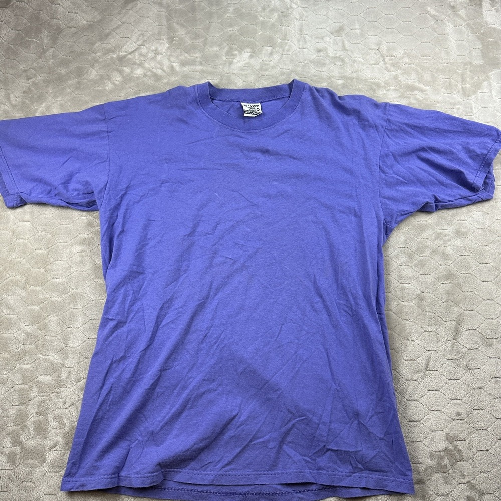 Vintage‎ Men's Sturdy Tees by Lee Blank T-shirt Made In USA - Purple Sz Medium